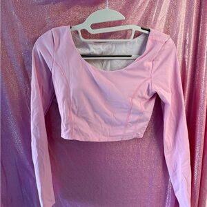 SoftlyZero Plush Long Sleeve Adjustable Buckle Cropped Yoga Sports Top